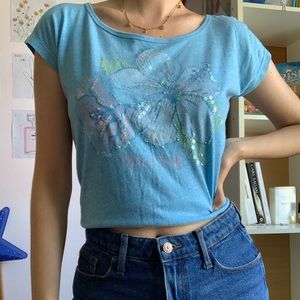 Hollister Baby Blue Summer Tee